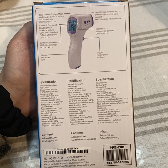 Adesso non contact thermometer - Picture 2 of 3